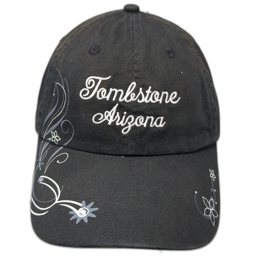 Royal Resortwear Baseball Cap Black One Size Tombstone Arizona Scroll Hat Cotton